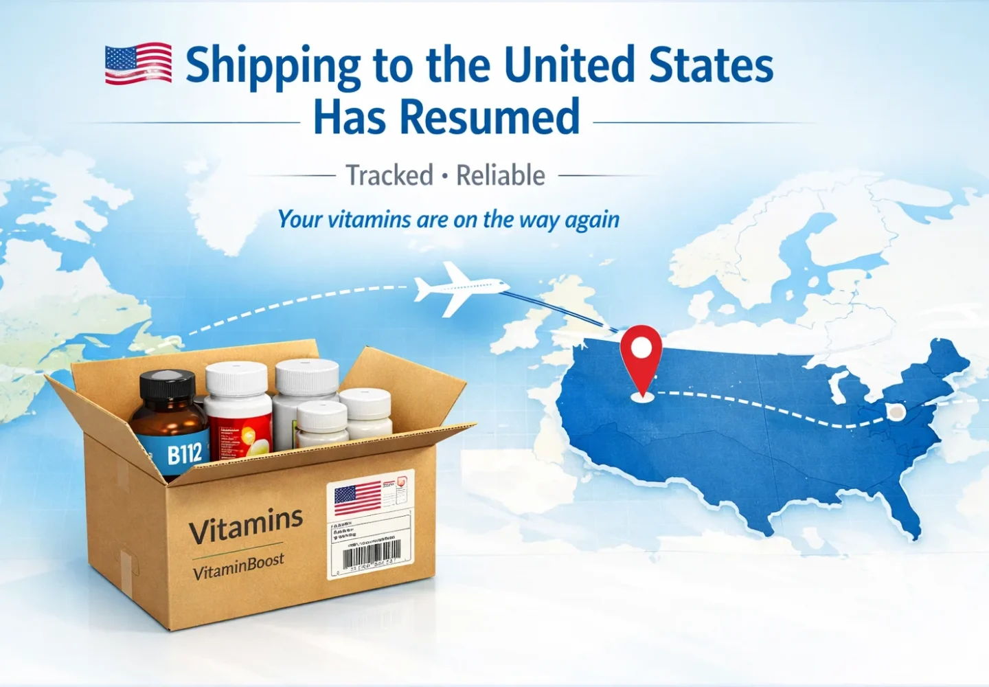 Vitamin Boost is again shipping B12 vitamins to the USA!